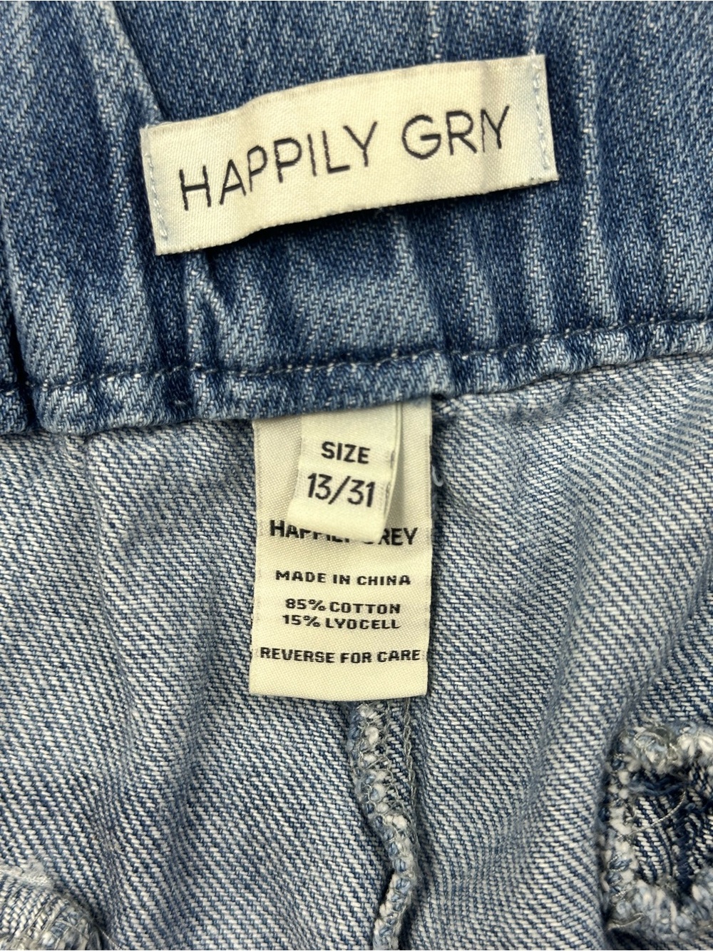 Happily Grey Women’s Wide Leg Denim Pants Size 13/31 Blue High Rise Lyocell - Picture 10 of 11